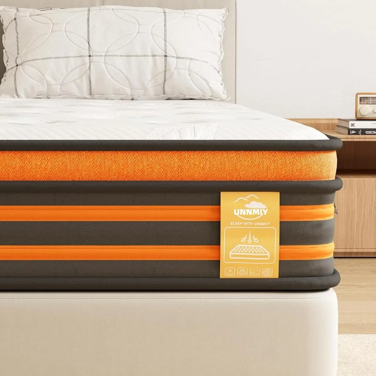 3FT Single Mattress 10Inch Memory Foam Hybrid - Image 1