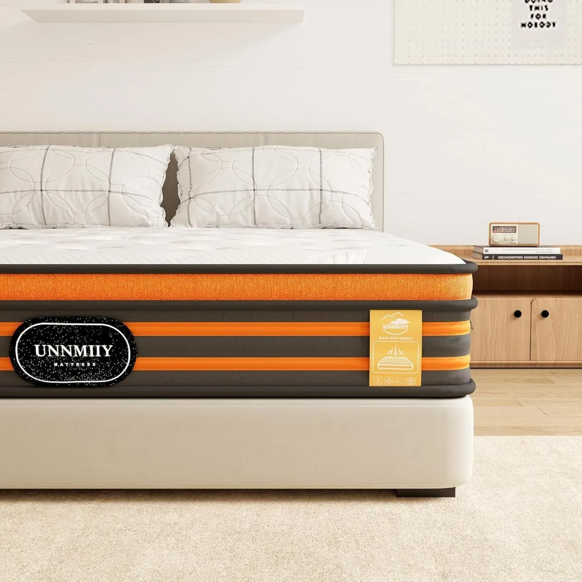 3FT Single Mattress 10Inch Memory Foam Hybrid - Image 2