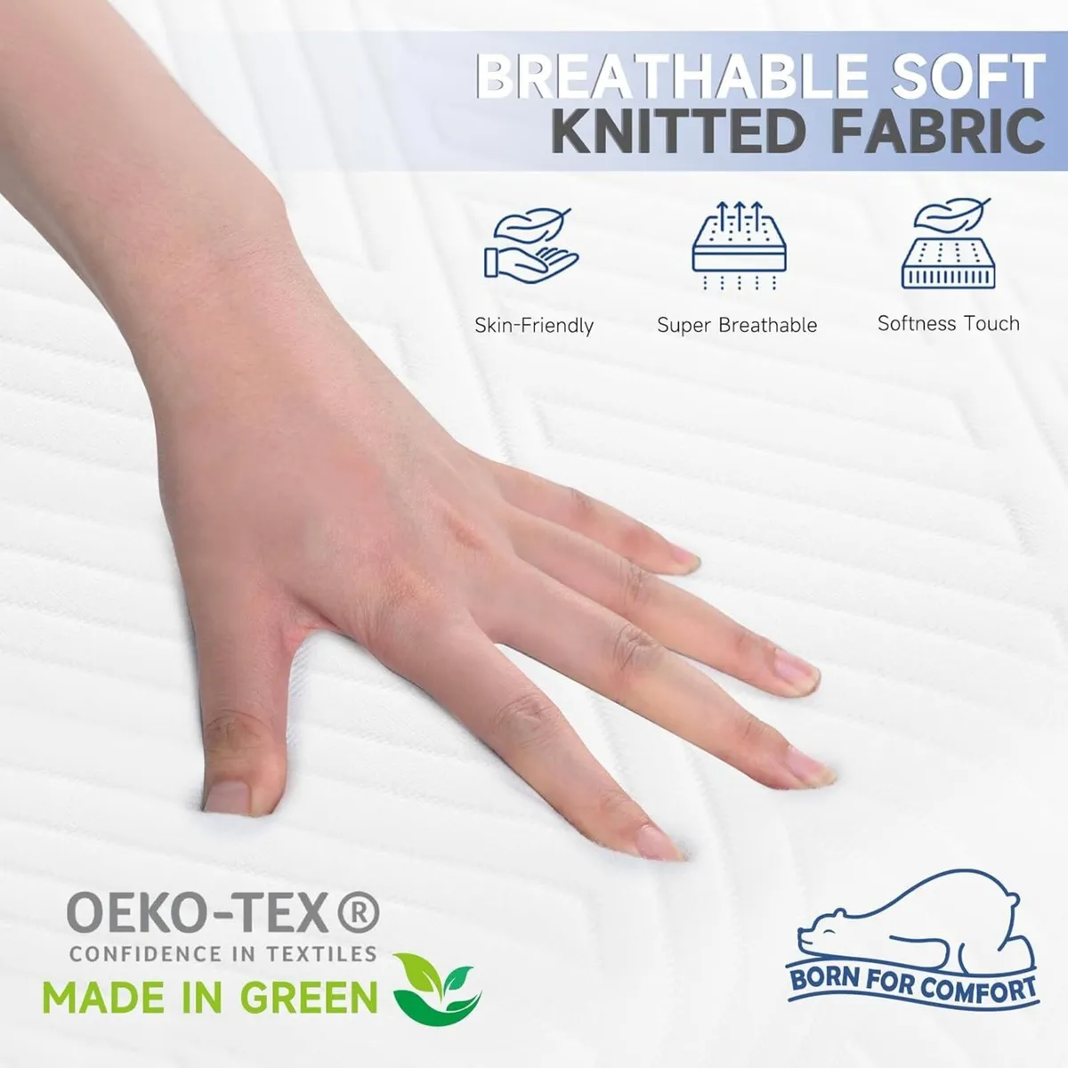 Double Mattresses 4ft6 8 Inch Orthopedic Memory - Image 2