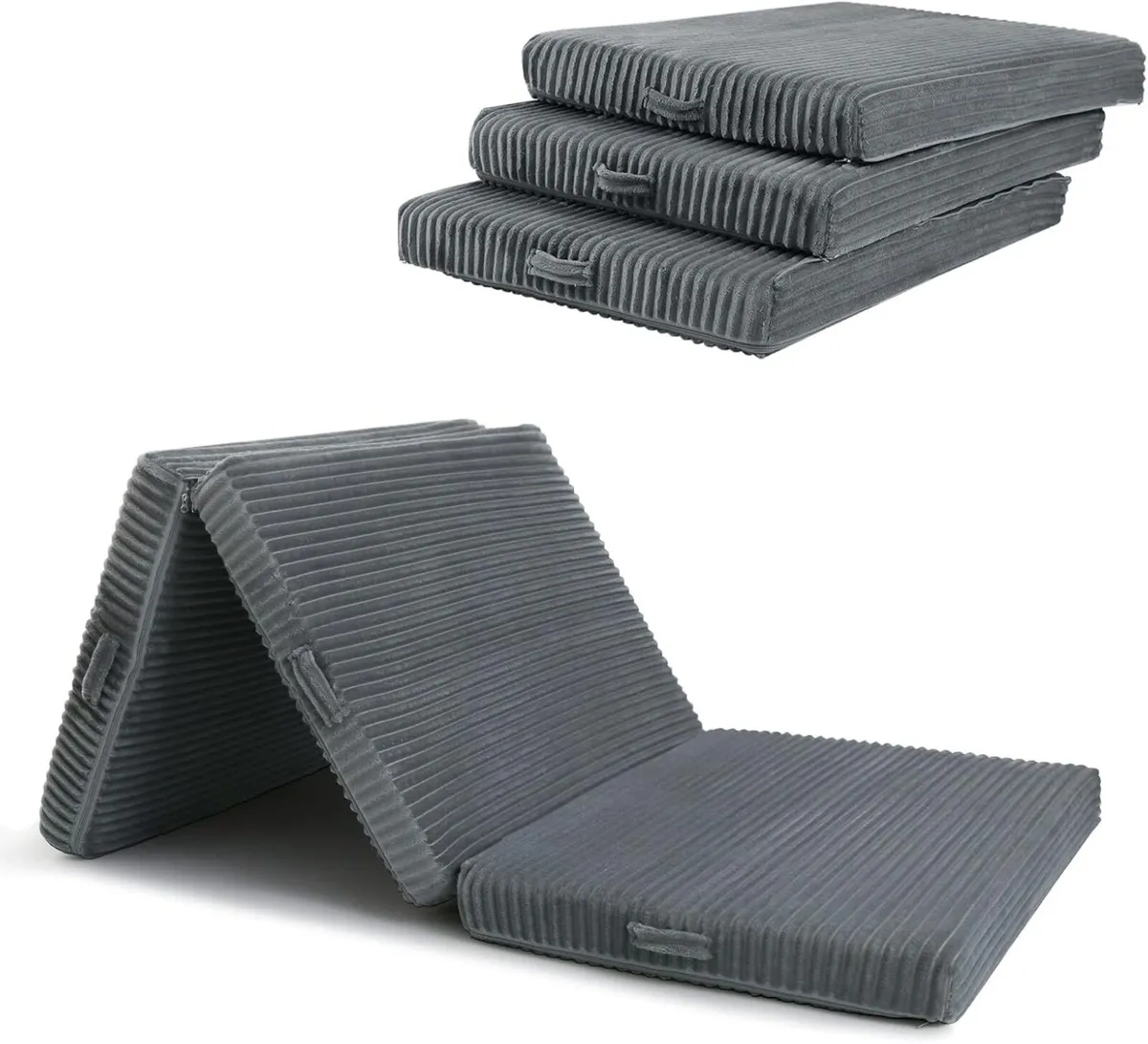 Tri Fold Mattress Single 10cm Thick Foam Foldable - Image 1