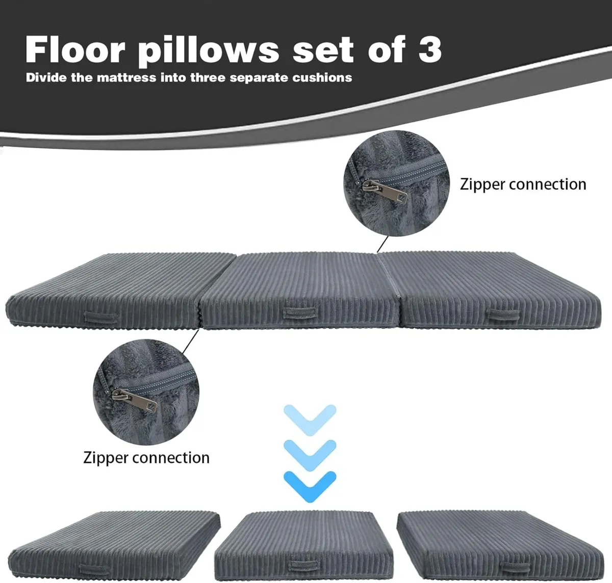 Tri Fold Mattress Single 10cm Thick Foam Foldable - Image 3