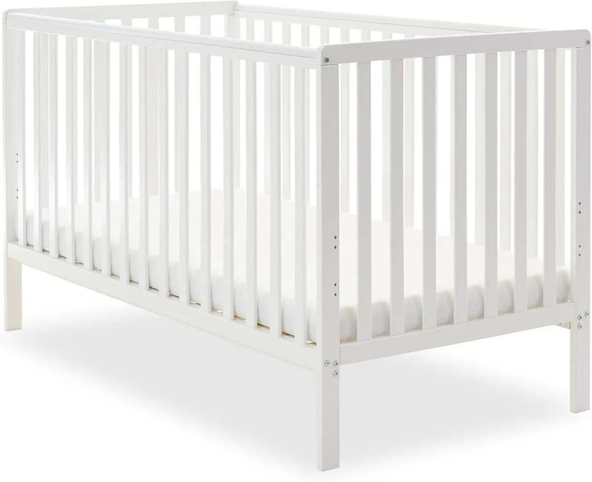 Bantam Cot Bed – White Convertible Baby to - Image 1