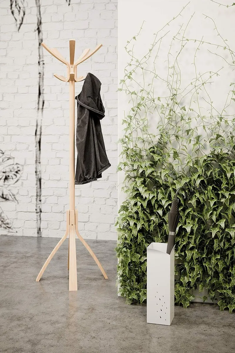 Coat Stand Light Wood One Size PMCAFEC - Image 2