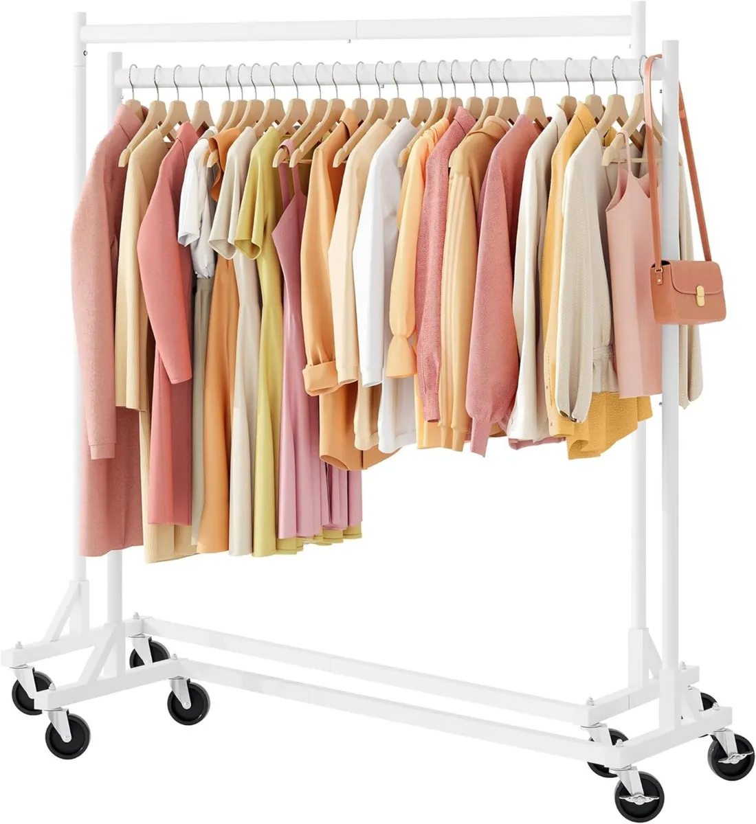 Z Rack Set of 2 Rolling Clothing Racks with - Image 1