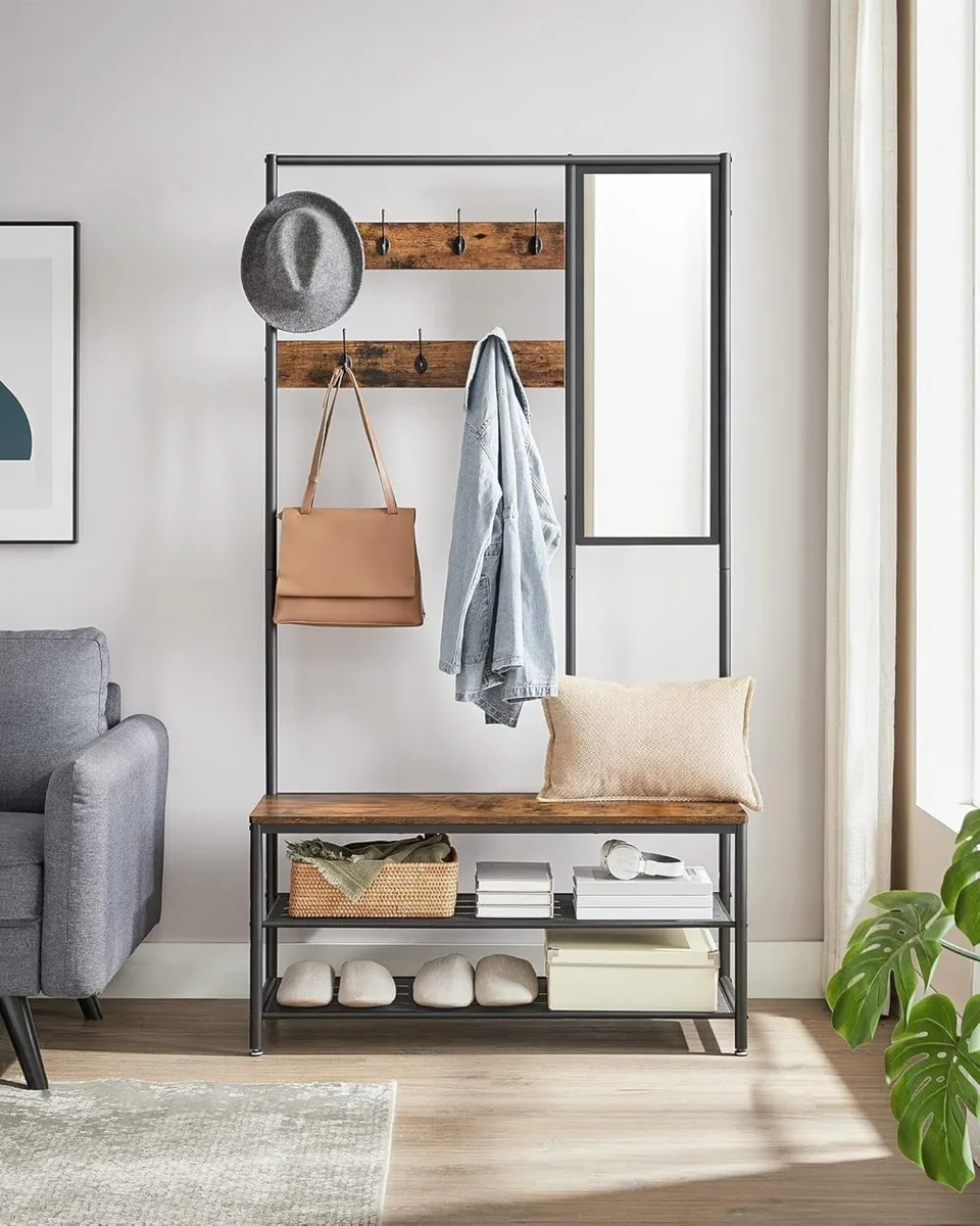 Coat Rack with Shoe Storage Stand for Hallway - Image 4