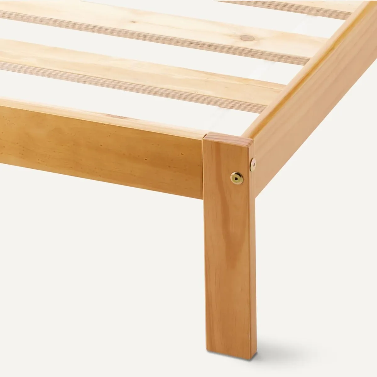 Double Bed Frame with Headboard Solid Pine Wood - Image 4