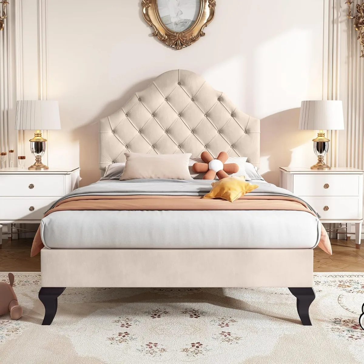 Single Bed 90 x 190 Upholstered with Slatted - Image 3