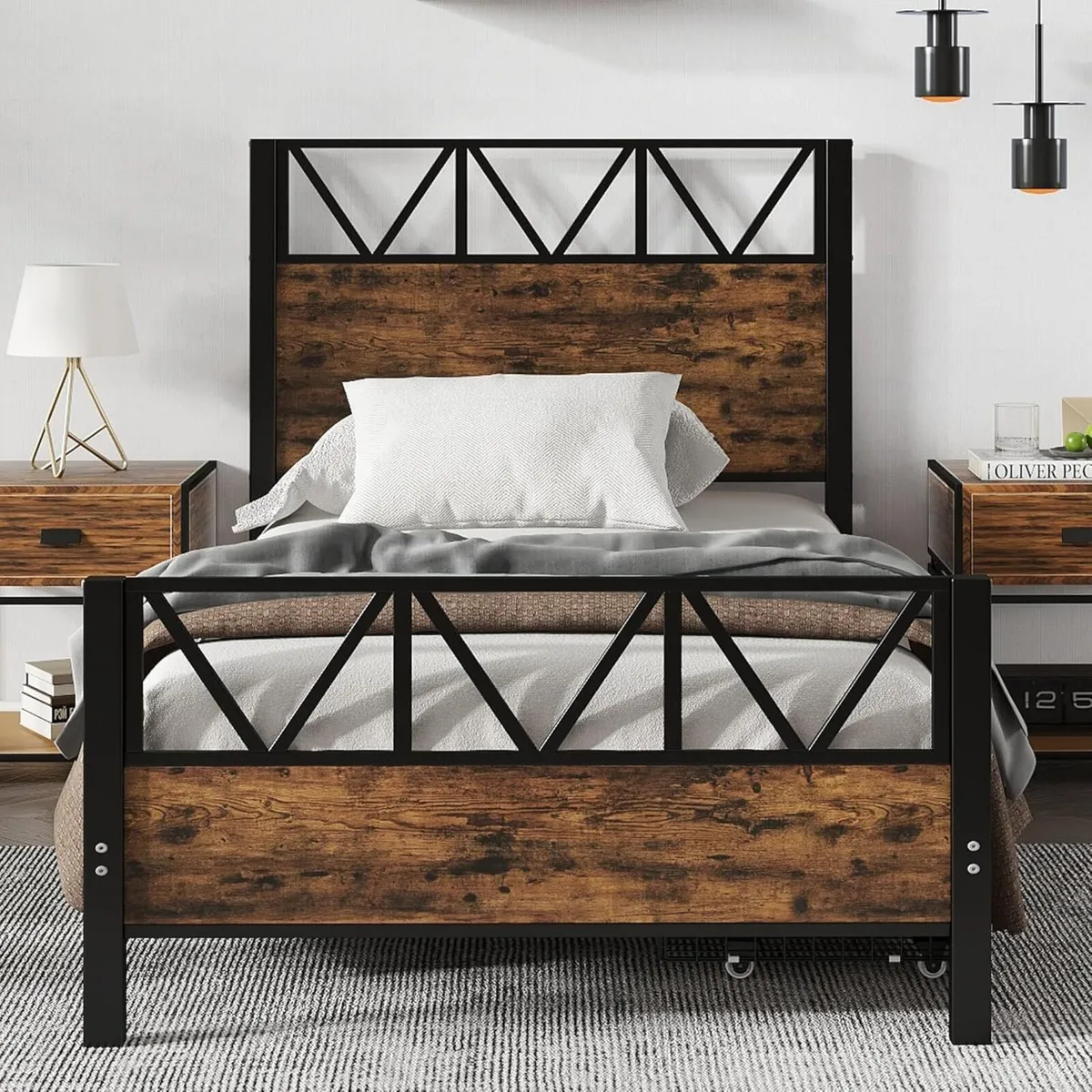 Metal Bed 3FT-90x190cm Single with 2 Drawers - Image 3