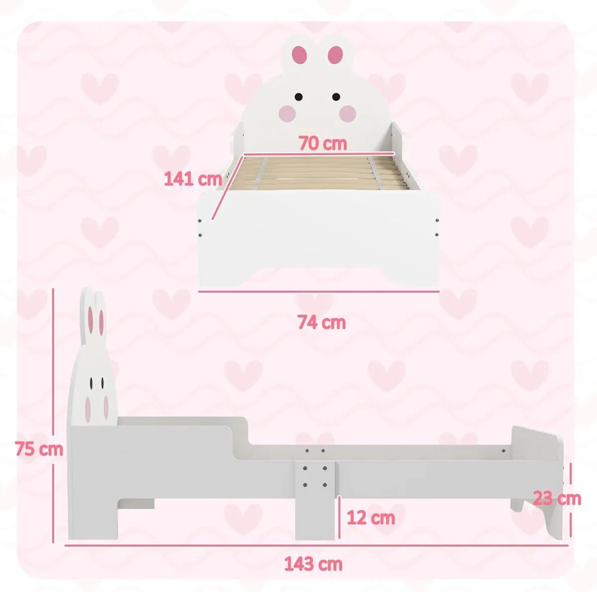 Toddler Bed Frame Rabbit-Themed Kids Room - Image 2