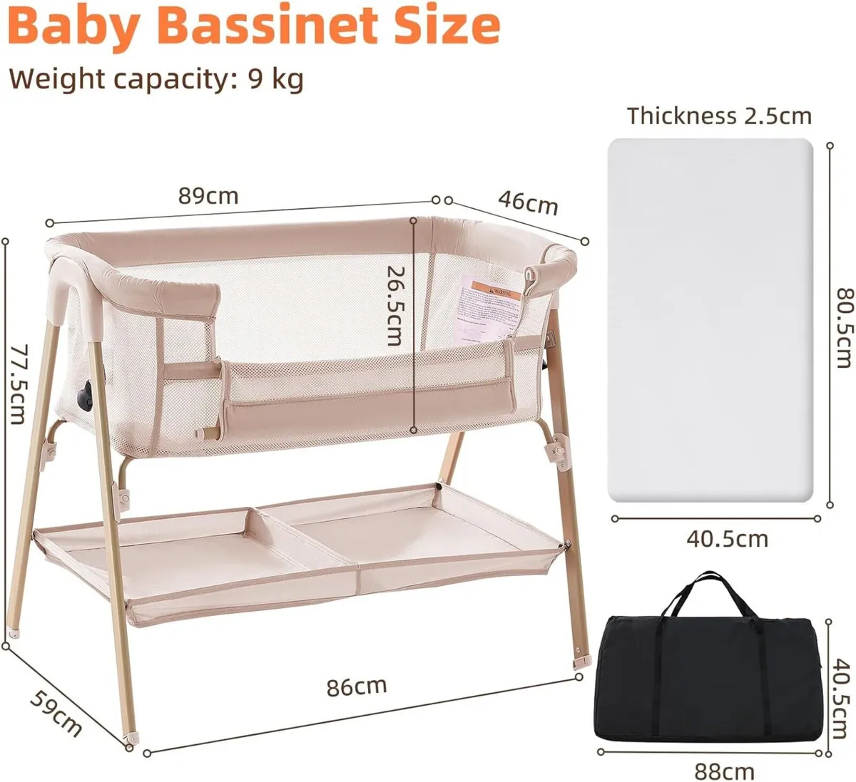 Next to Me Crib 3 in 1 Baby Beside for Babies - Image 2