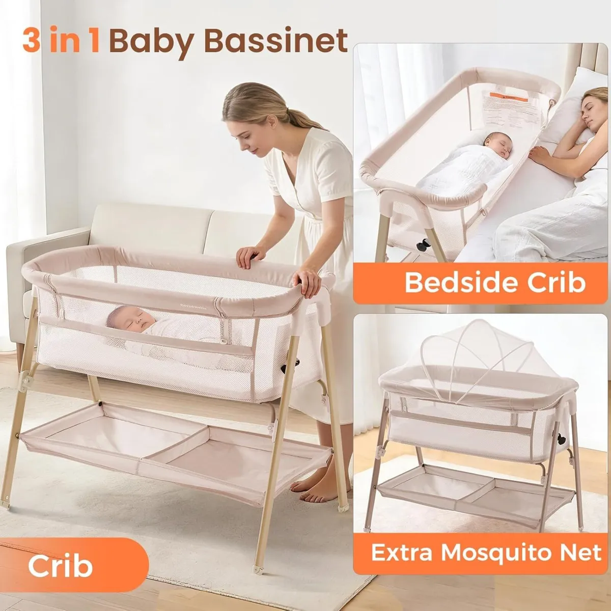 Next to Me Crib 3 in 1 Baby Beside for Babies - Image 4