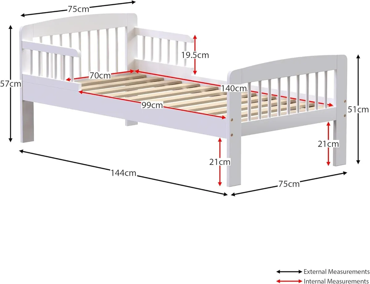 Scorpio Wooden Bed Toddler Solid Pine Wood - Image 2