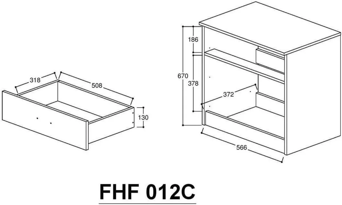 Timber Art Design 3 Drawer Bedroom Chest of - Image 4