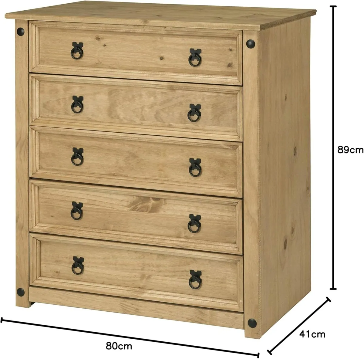 Corona 5 Drawer Chest of Drawers Mexican Solid - Image 2