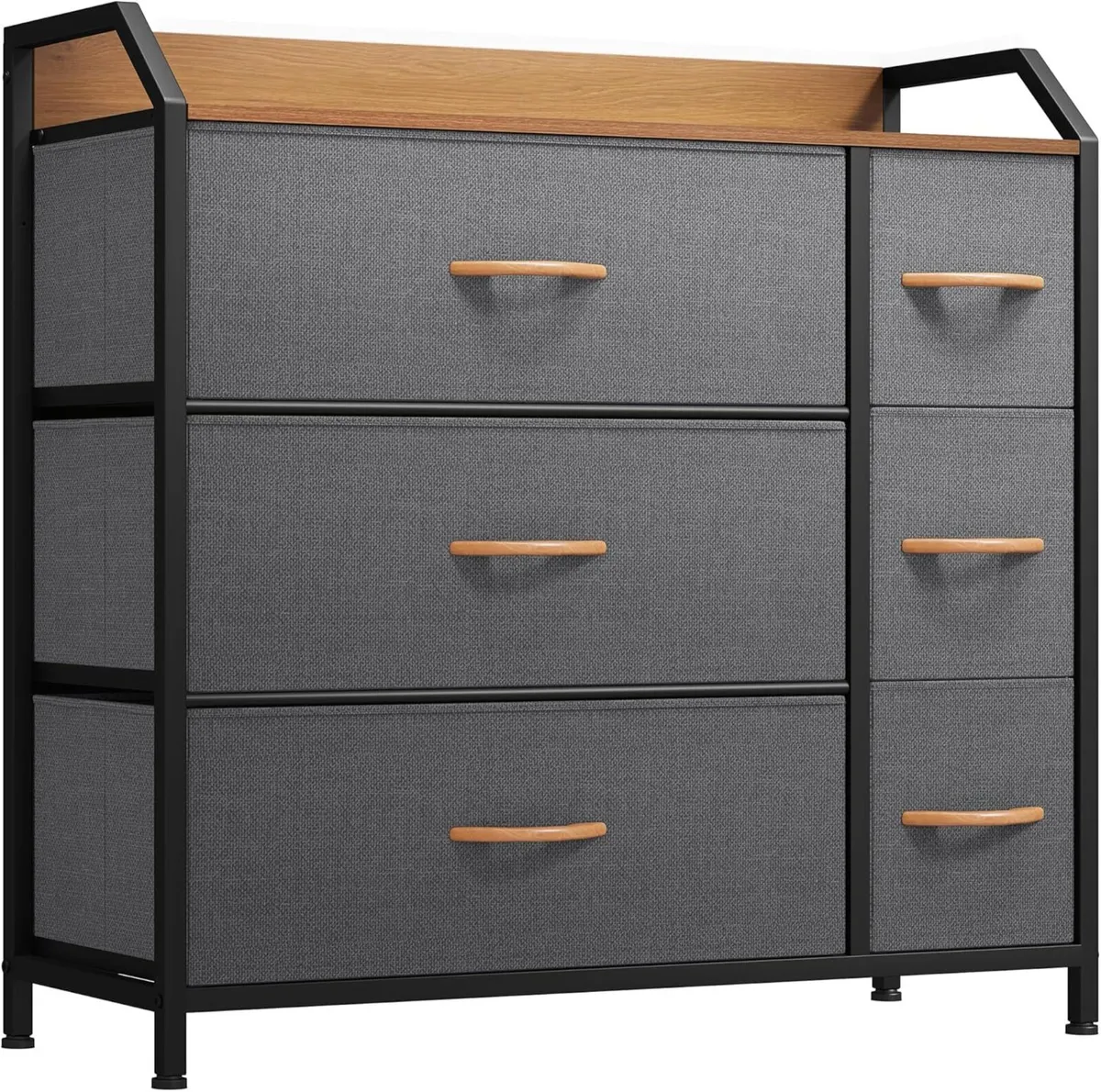 Chest of Drawer with 6 Drawers for Bedroom Fabric - Image 1