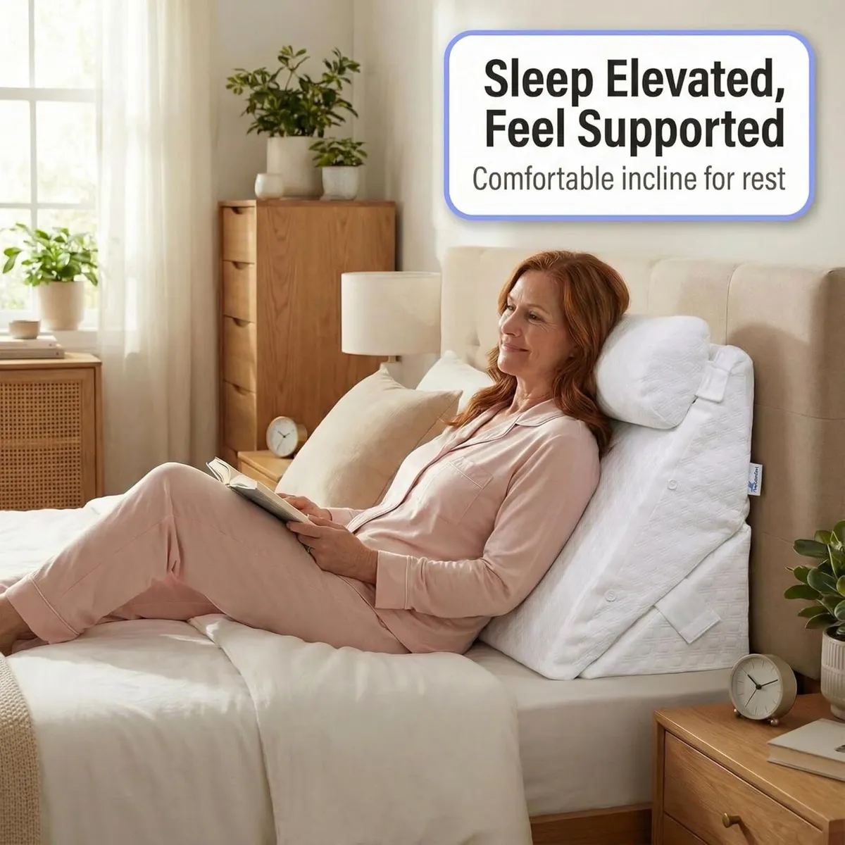 Bed Wedge Pillow for Sleeping -Adjustable Post - Image 4