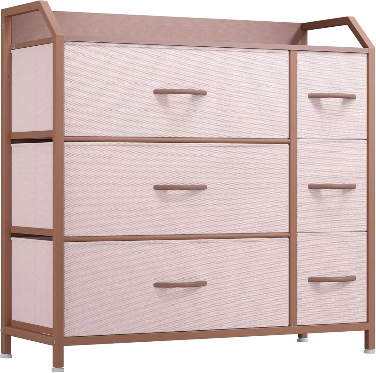 Chest of Drawer with 6 Drawers for Bedroom Fabric - Image 1
