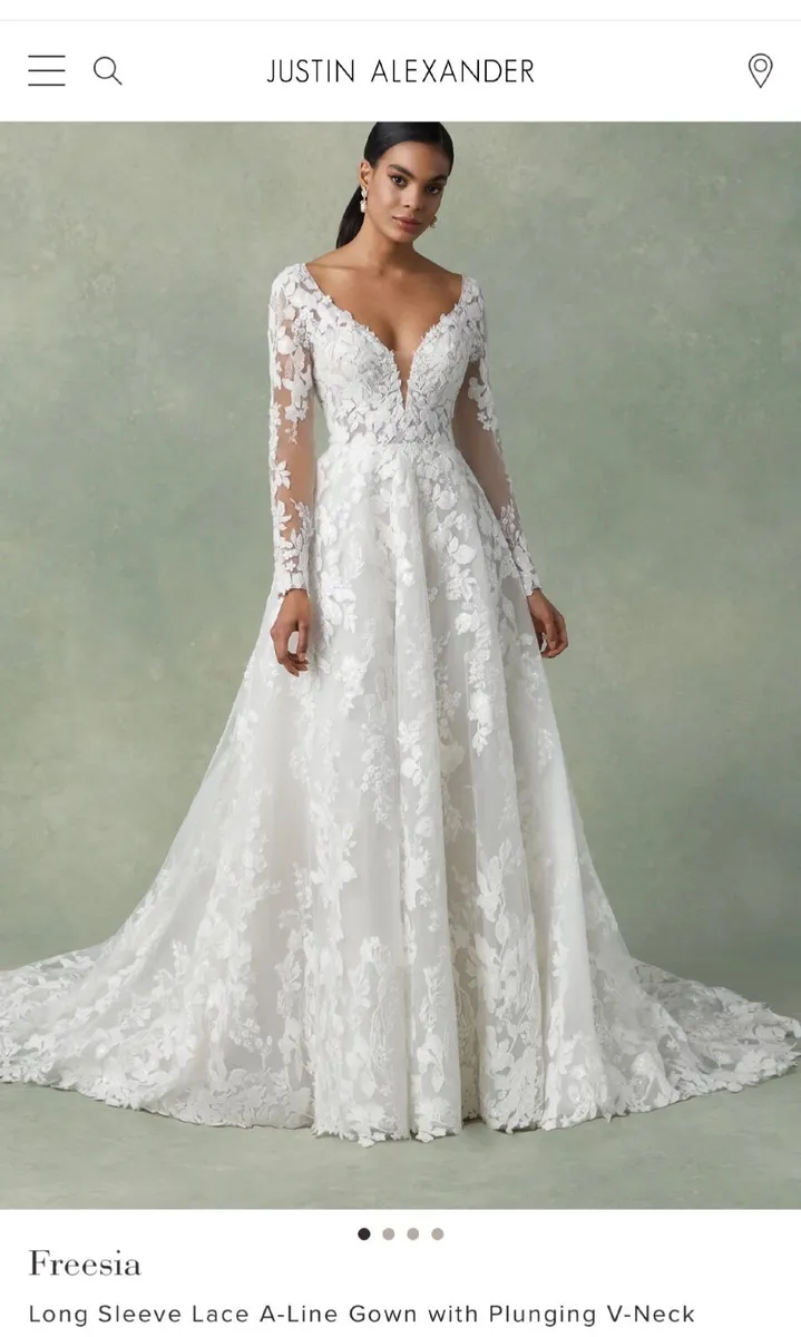 Justin Alexander wedding dress and veil - Image 1