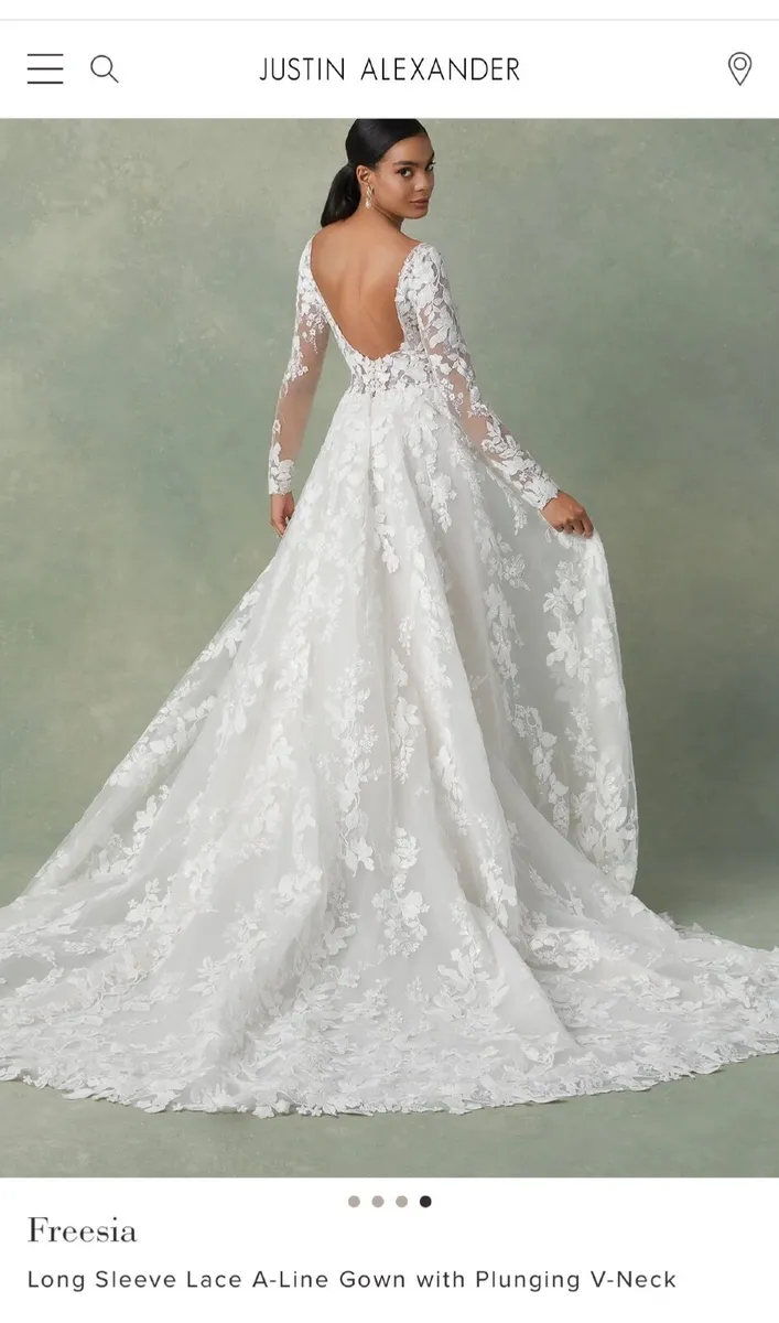 Justin Alexander wedding dress and veil - Image 2