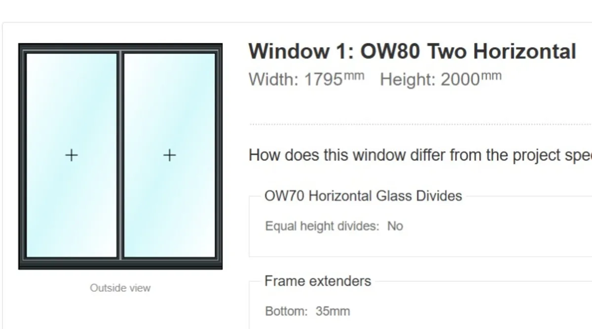 Aluminium window with double glazing units - Image 2