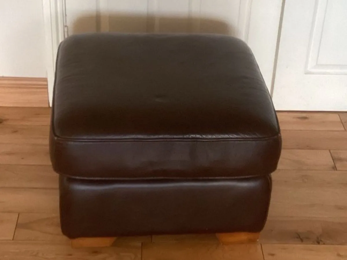 Sofa suite 3 & 2 seater, arm chair and foot stool - Image 4