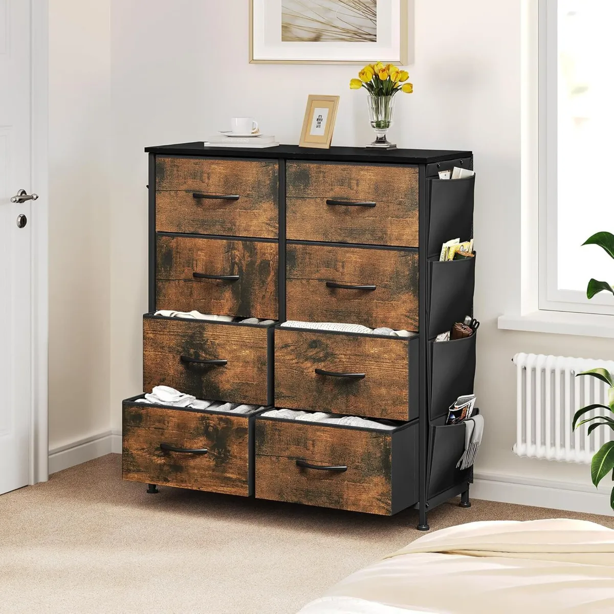 Chest of Drawer with 8 Drawers for Bedroom Fabric - Image 4