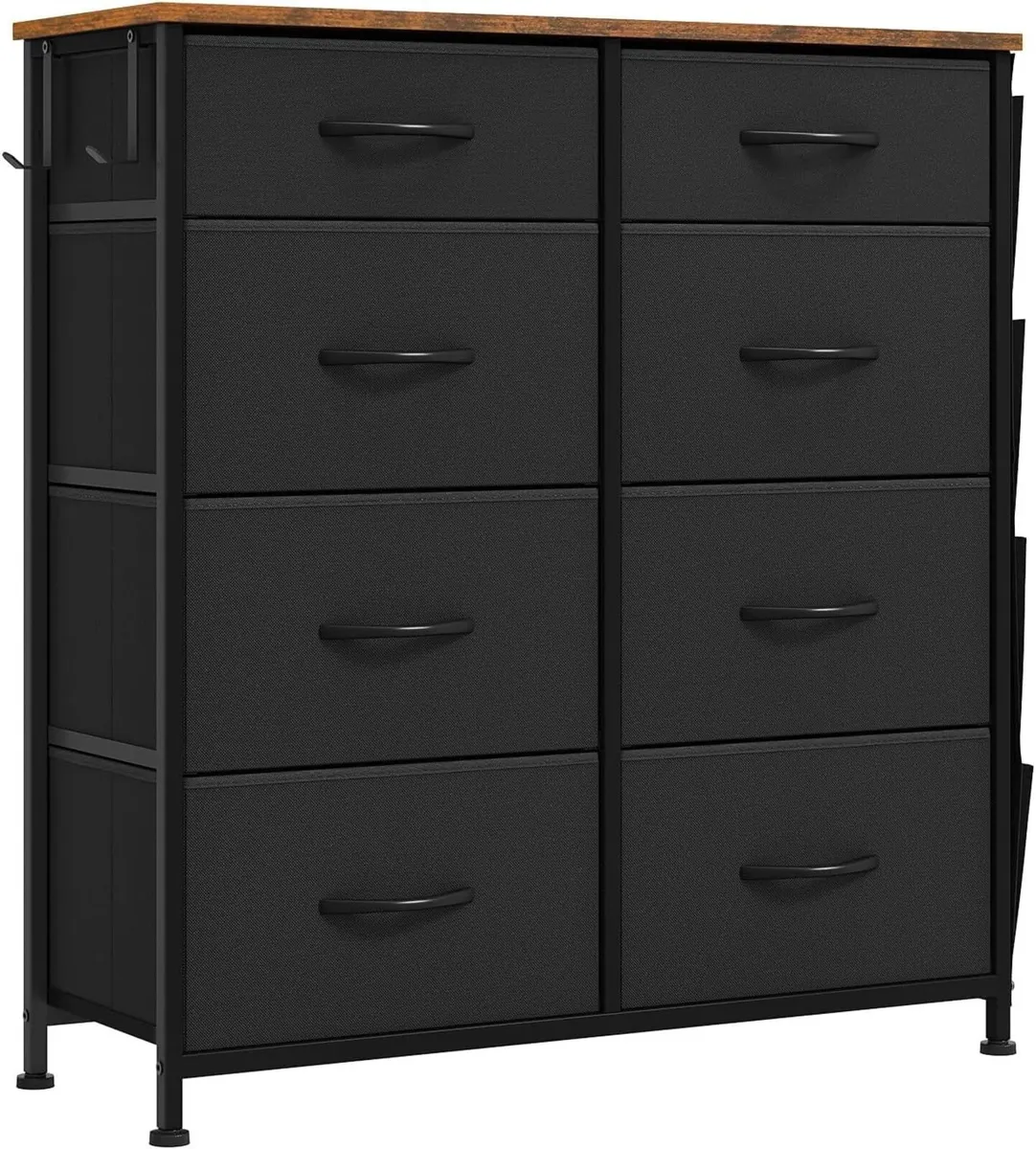 Chest of Drawers Dresser with side pockets hooks - Image 4