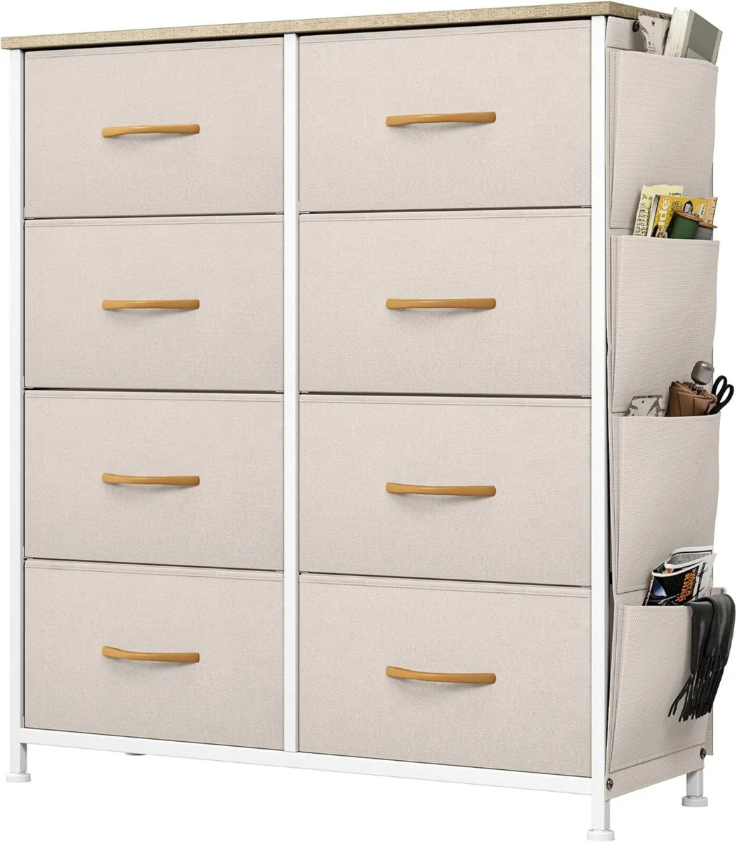 Chest of Drawers Dresser with side pockets hooks - Image 1