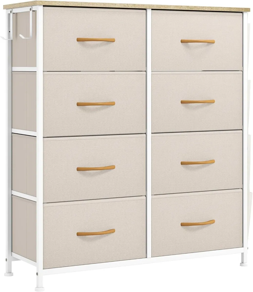 Chest of Drawers Dresser with side pockets hooks - Image 4