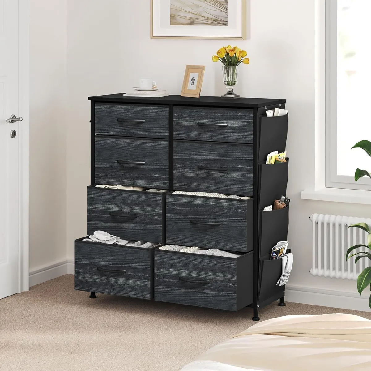 Chest of Drawer with 8 Drawers for Bedroom Fabric - Image 4