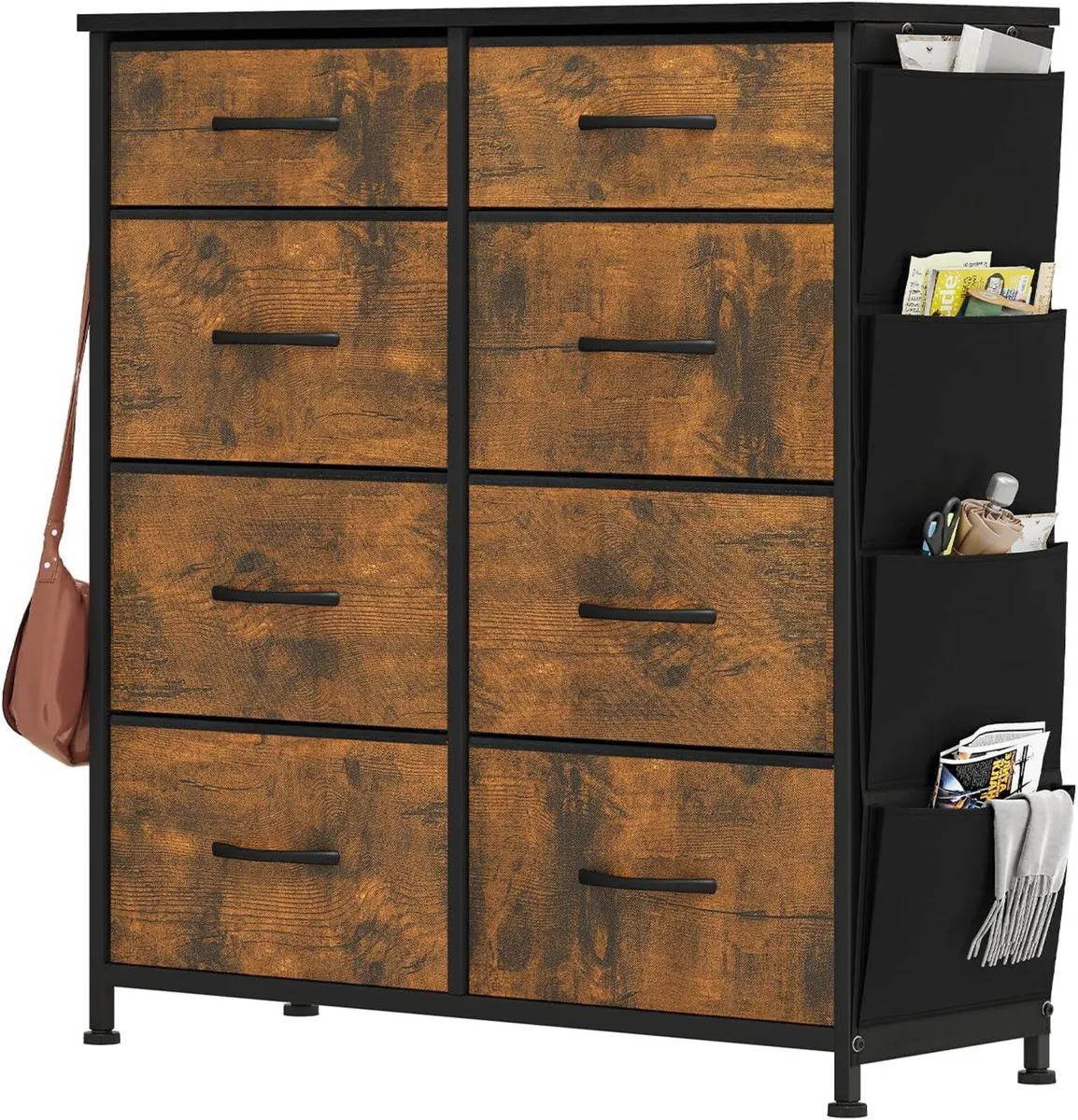 Chest of Drawer with 8 Drawers for Bedroom Fabric - Image 1
