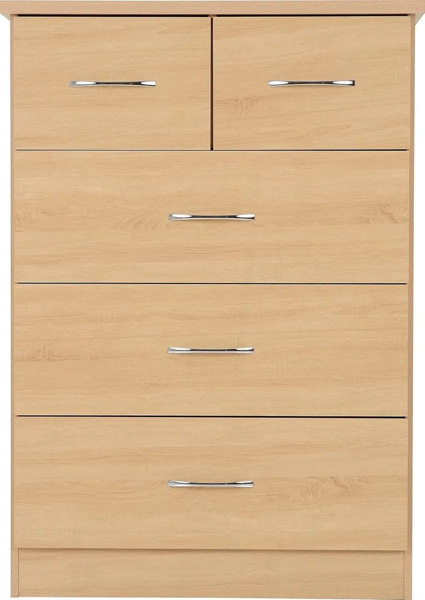 Nevada 3+2 Drawer Chest in Sonoma Oak Effect - Image 4