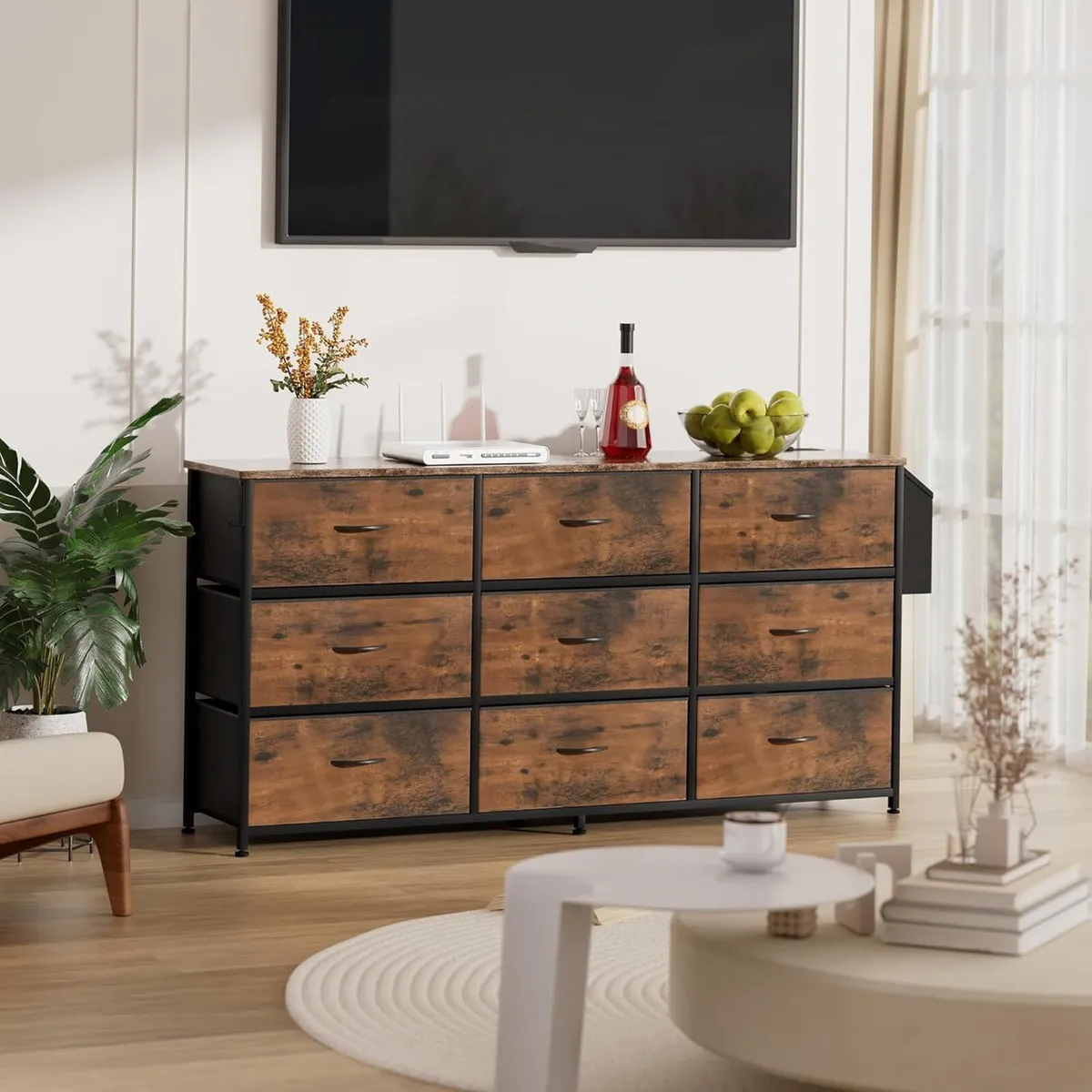 Fabric Chest of Drawers - Large TV Stand for - Image 2