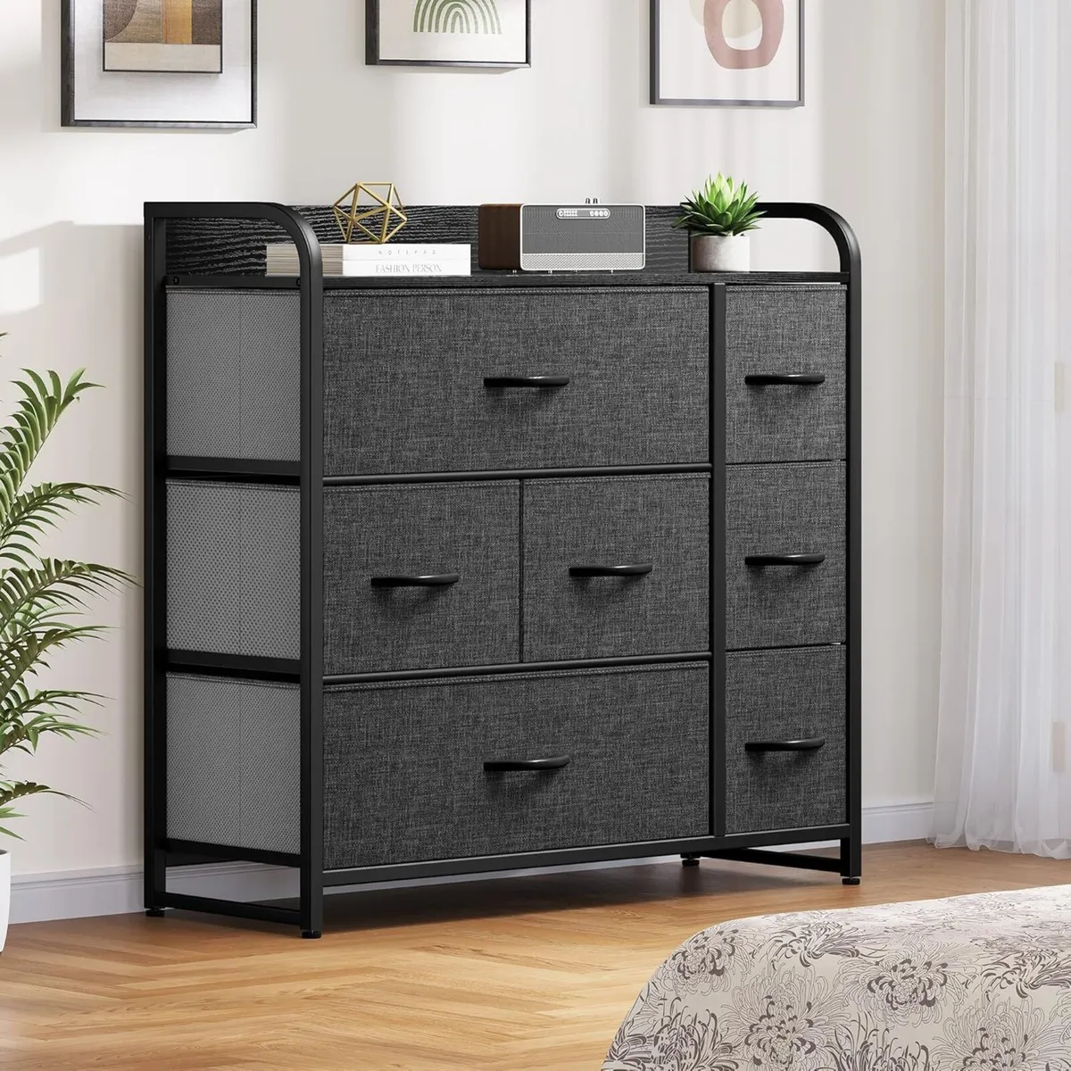 Chest of Drawers with 7 Fabric Cabinet Easy Pull - Image 2