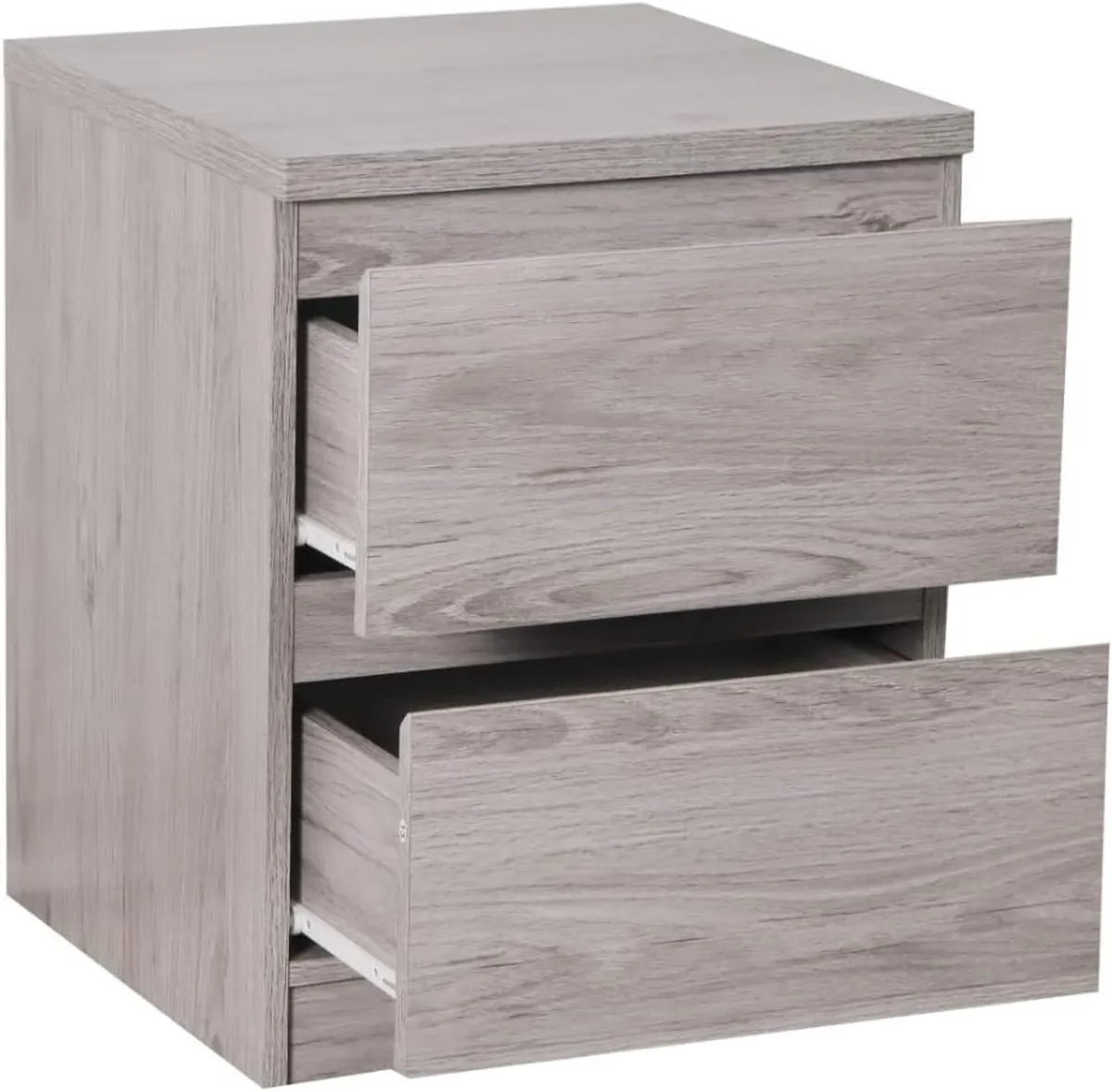 Jupiter 2 Drawer Bedside Grey Oak - Image 4