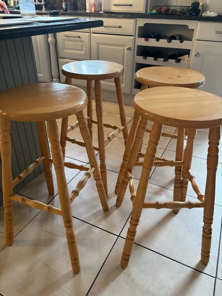 Timber bar stools - Image 1