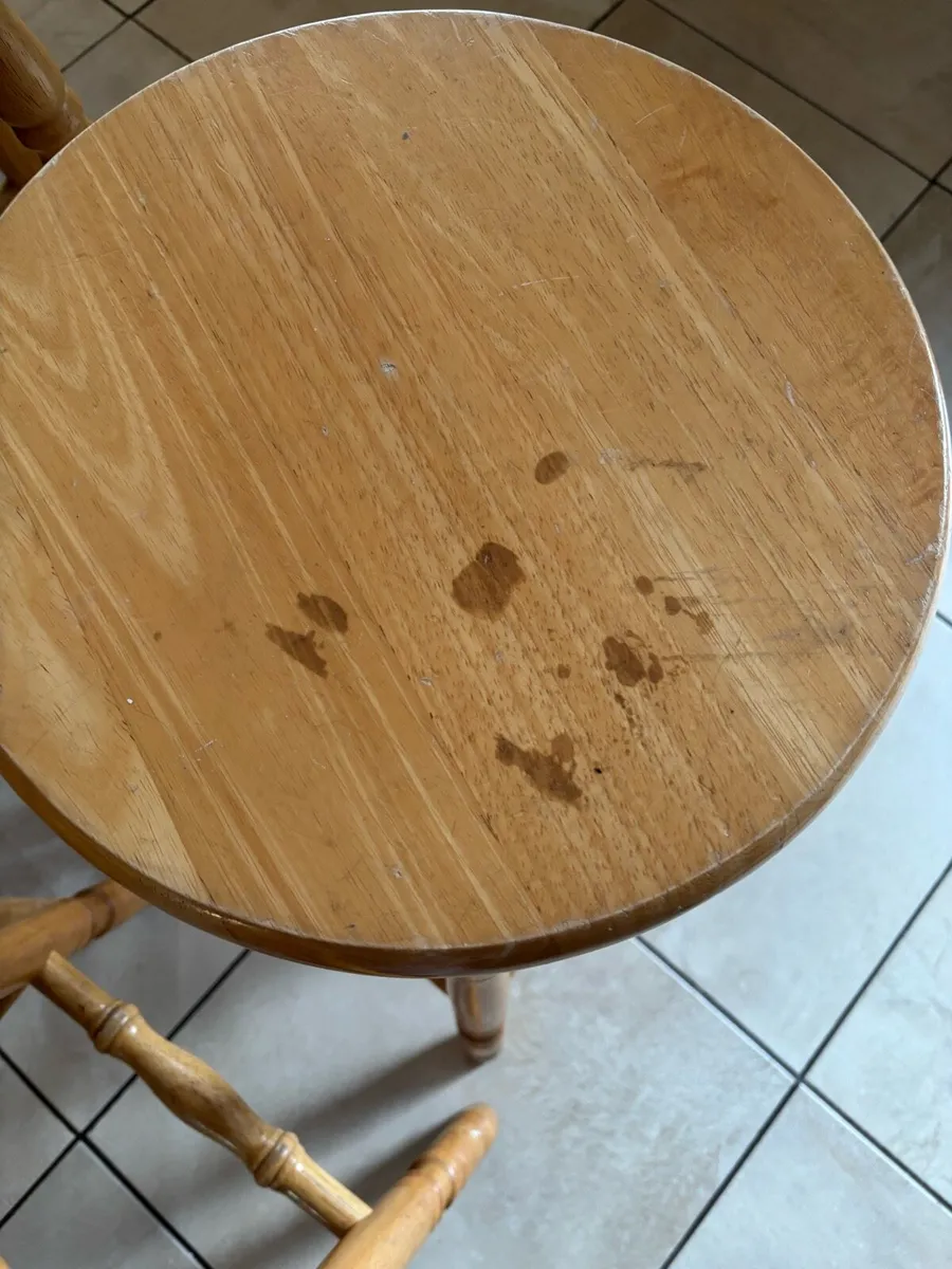 Timber bar stools - Image 4