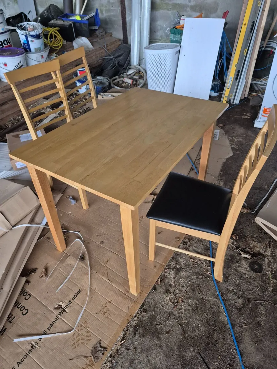 Bed , table and chairs , sofa bed. Chest drawers - Image 3