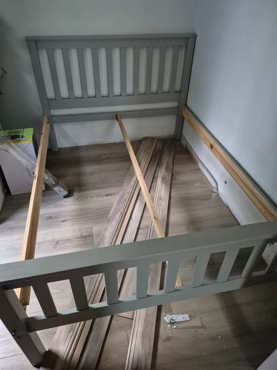 Bed , table and chairs , sofa bed. Chest drawers - Image 1