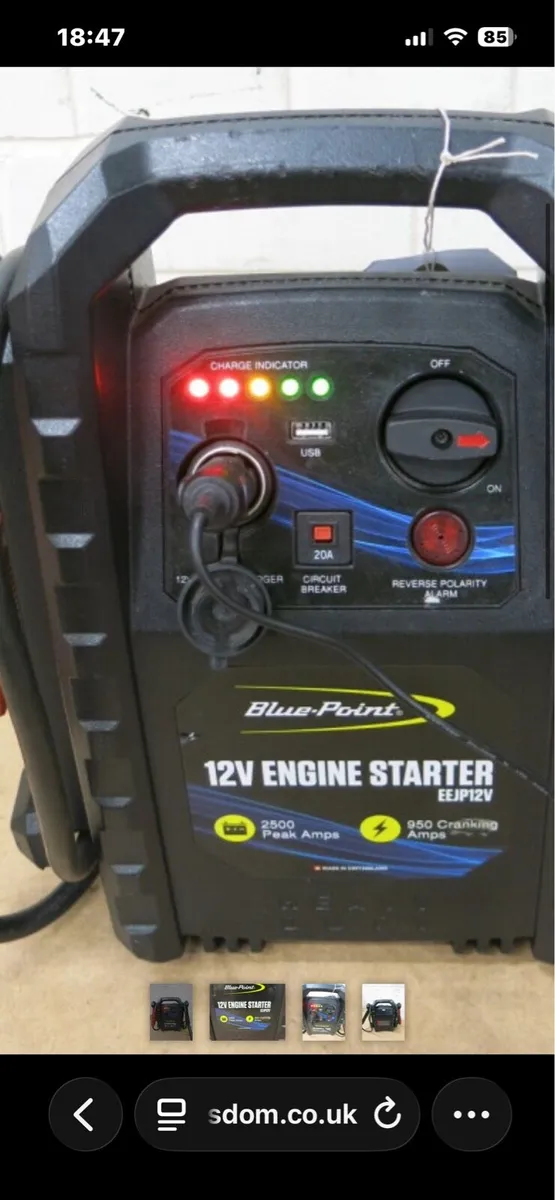 Jump starter EEIP12v blue -stone (snap on ) 2500 p - Image 4