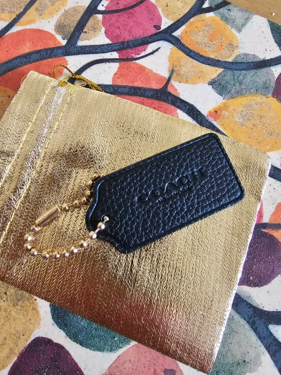 Coach Black Leather Bag Tag / Authentic / NEW - Image 1