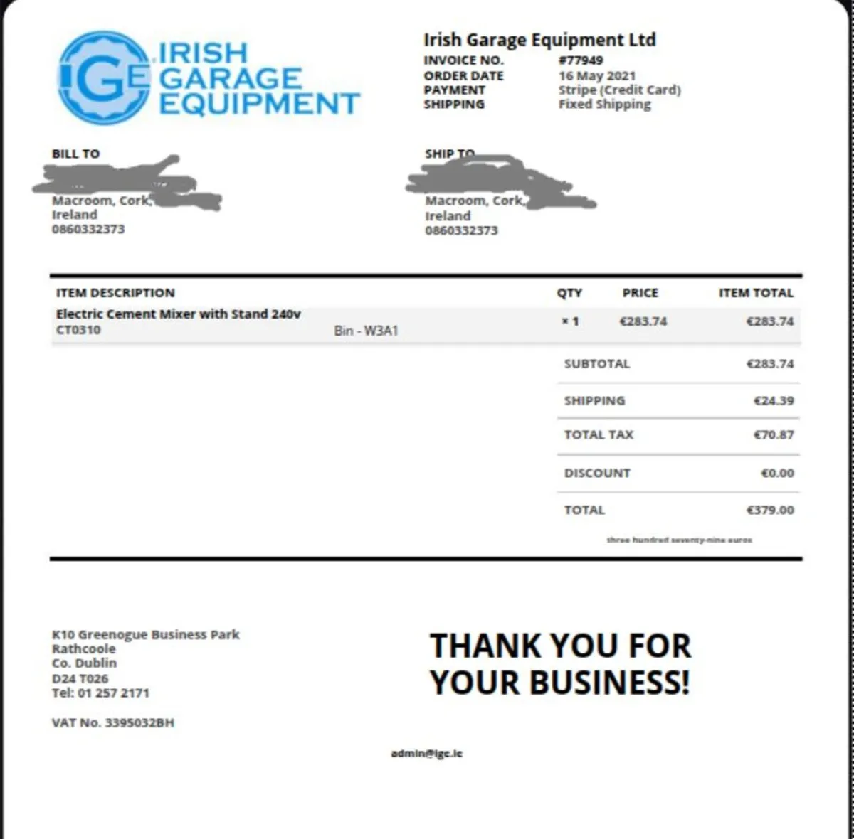 Cement Mixer 240v New Unused - Image 3