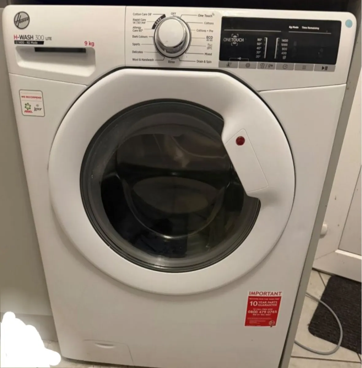Hover 9kg washing machine