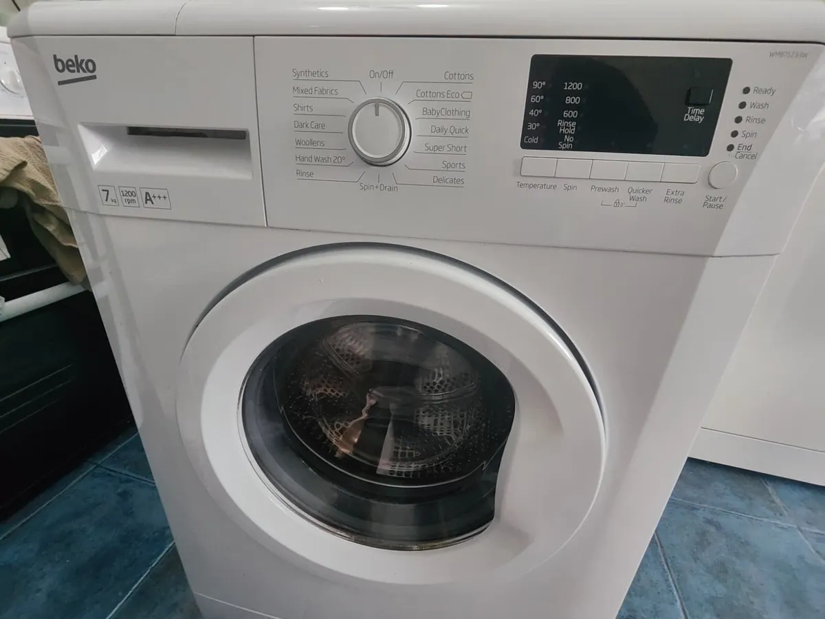 BEKO WMB71233W Washing Machine (7kg, 1200rpm, Whit - Image 1