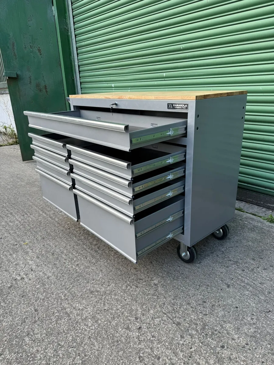 Manarola 46” 9 Drawer Toolchest Cabinet on Wheels - Image 3