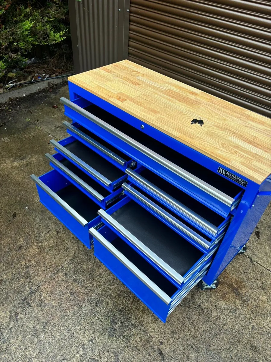 Manarola 46” 9 Drawer Toolchest Cabinet on Wheels - Image 4