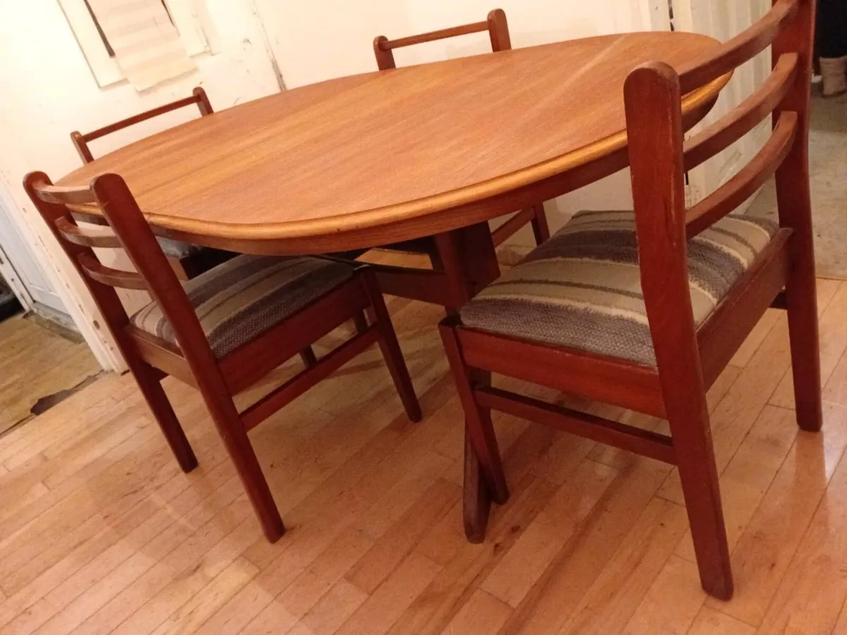 mid century teak dining set - Image 2