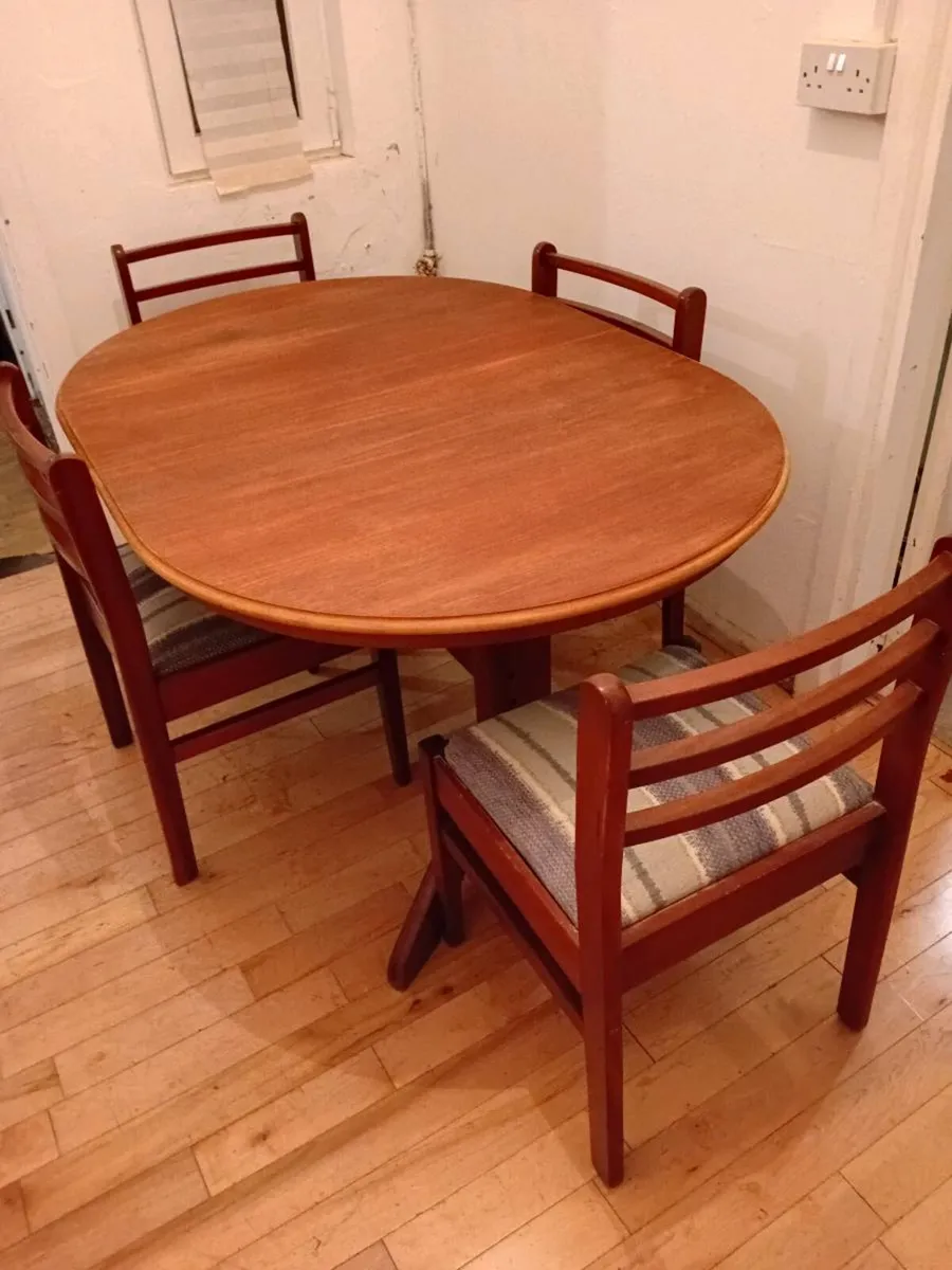mid century teak dining set - Image 4