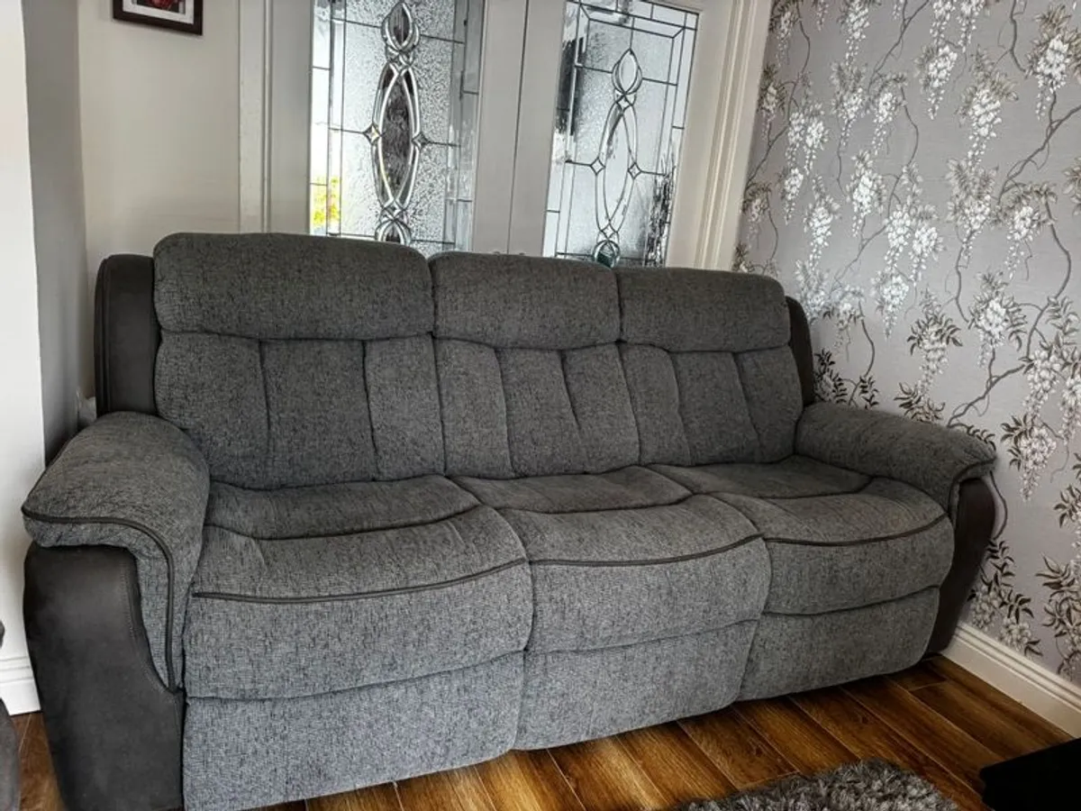 Modern Grey Three-Seater Sofa - Super Comfortable, Like New - Image 1