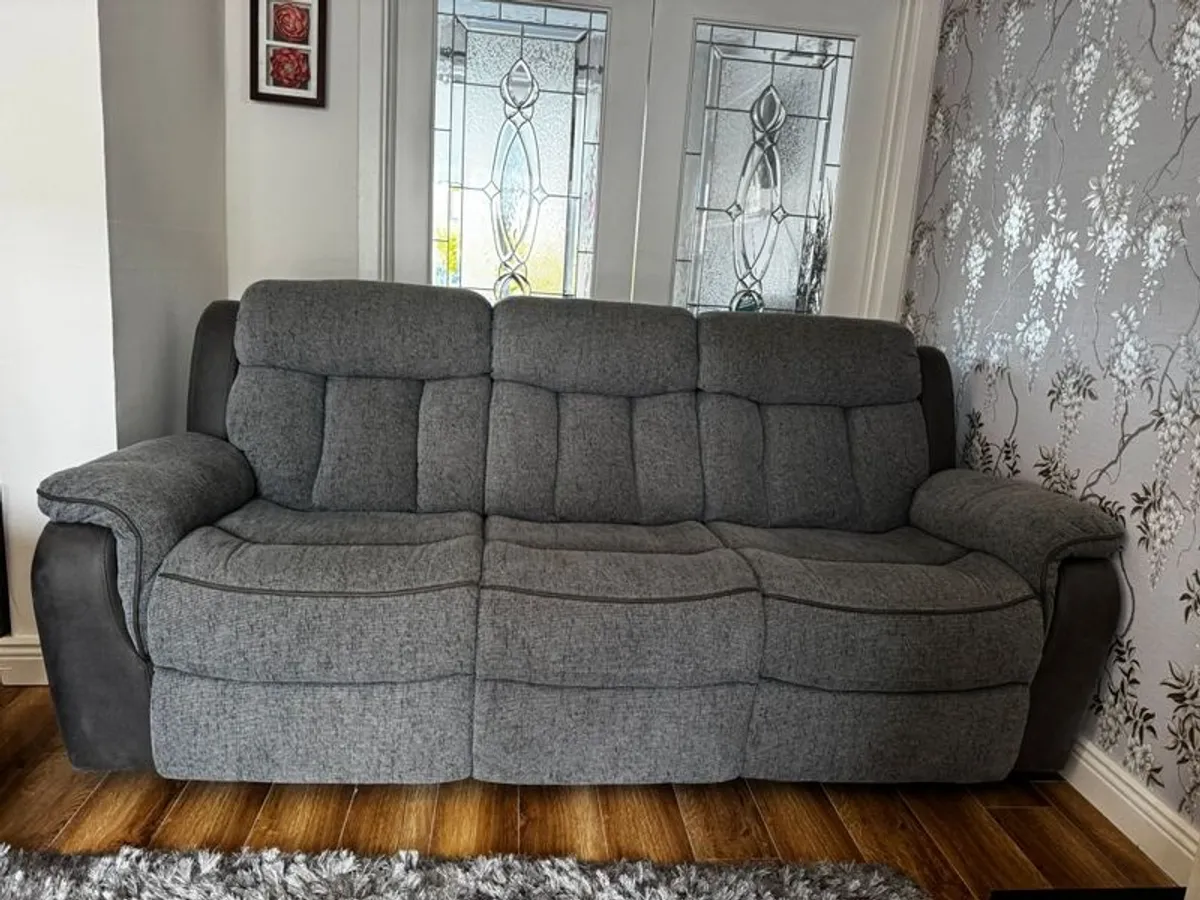 Modern Grey Three-Seater Sofa - Super Comfortable, Like New - Image 2